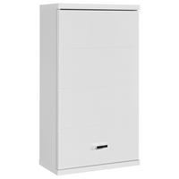 FALISZEKRÉNY 38/71/23 cm  - ezüstszínű/fehér, Basics, műanyag/faalapú anyag (38/71/23cm) - Xora