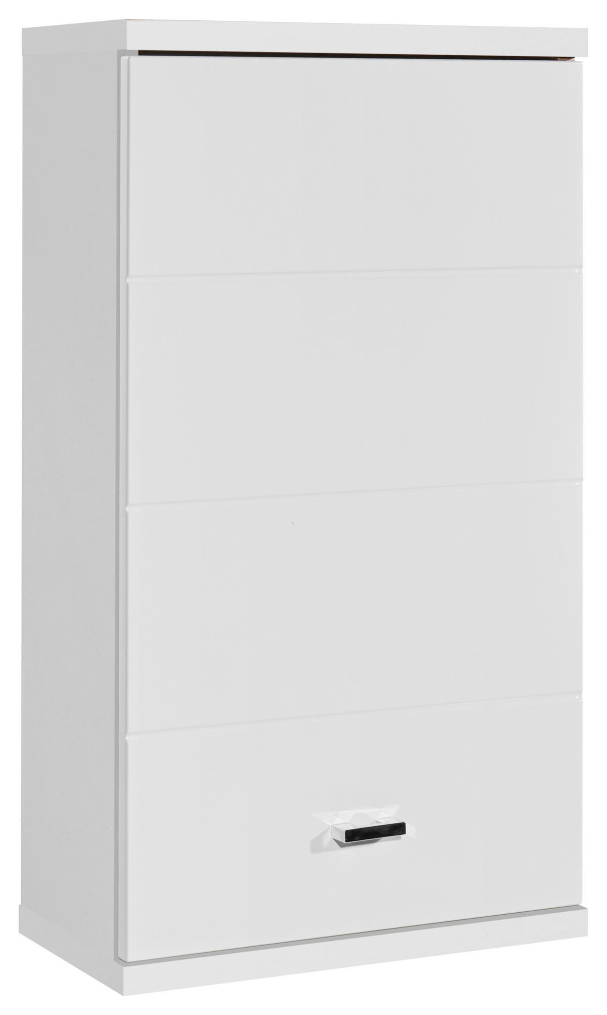 FALISZEKRÉNY 38/71/23 cm  - ezüstszínű/fehér, Basics, műanyag/faalapú anyag (38/71/23cm) - Xora