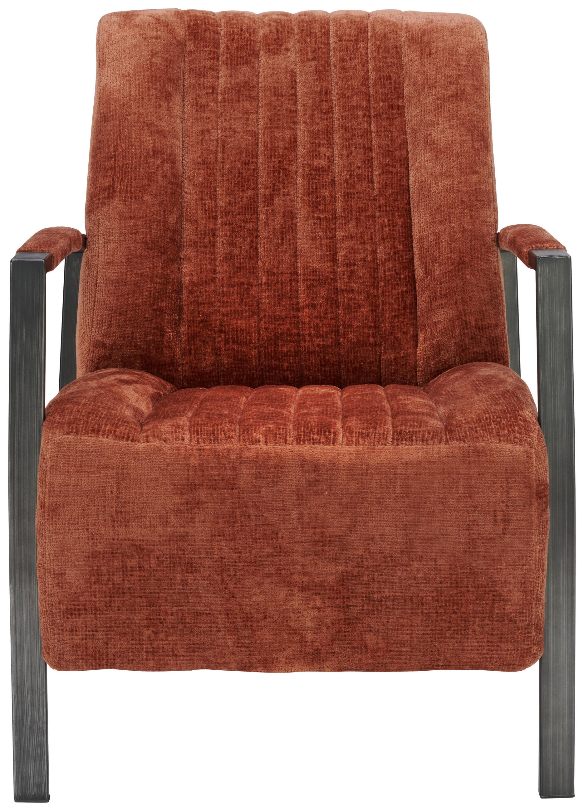 FOTEL - vörösesbarna/fekete, Design, textil/fém (65/83/80cm) - Ambia Home