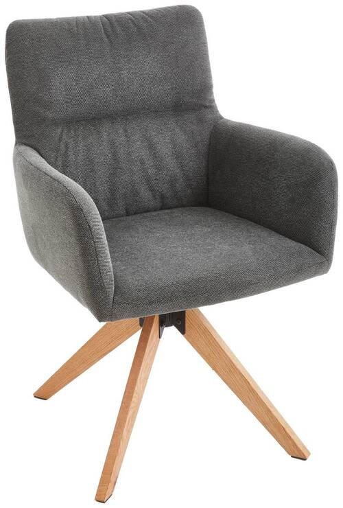 LIVETASTIC Armlehnstuhl (drehbar) in Dunkelgrau 