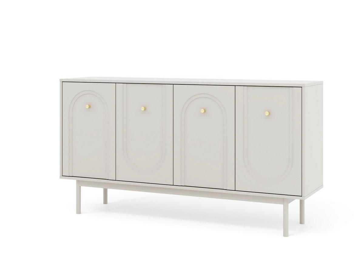 SIDEBOARD Majuro  in 154/82/39 cm  - Kaschmir/Goldfarben, LIFESTYLE, Holzwerkstoff/Metall (154/82/39cm) - MID.YOU