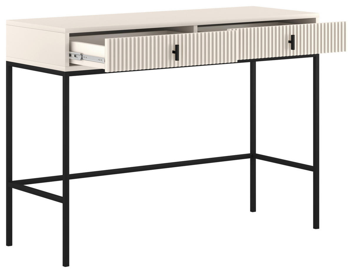 KONSOLENTISCH Maggiore Kaschmir  - Kaschmir/Schwarz, Design, Holzwerkstoff/Metall (50/104,2/77cm) - Boxxx