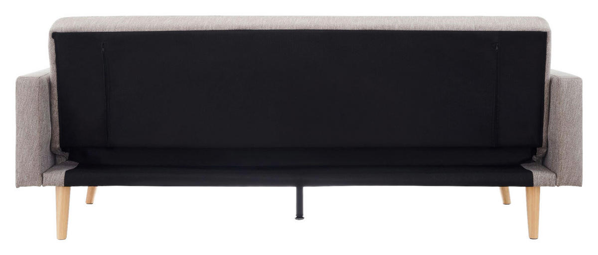 SCHLAFSOFA in Struktur Grau  - Naturfarben/Grau, Lifestyle, Holz/Textil (214/84/84cm) - Livetastic