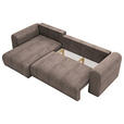 ECKSOFA in Cord Braun  - Schwarz/Braun, MODERN, Kunststoff/Textil (150/245cm) - Carryhome