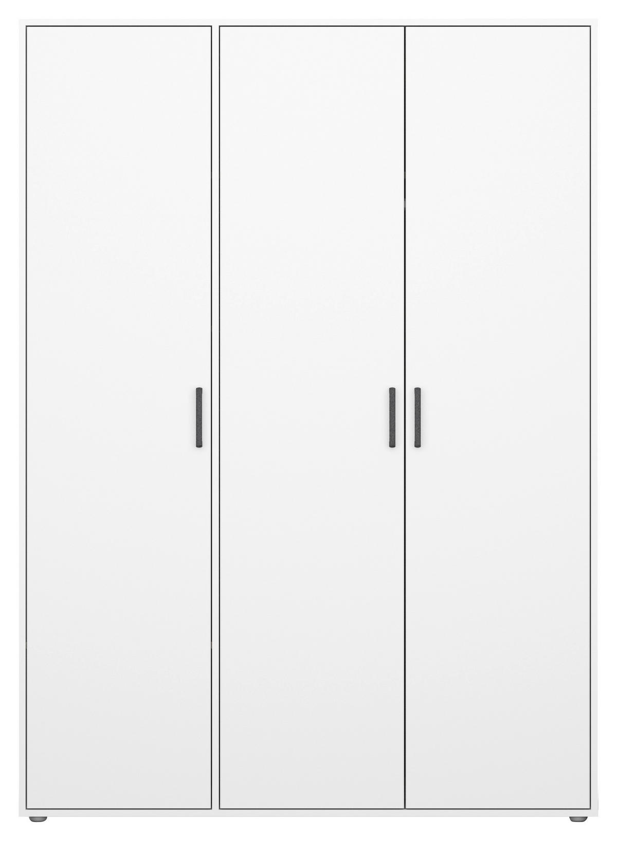 DREHTÜRENSCHRANK 140/194/53 cm 3-türig Weiß  - Weiß, MODERN, Holzwerkstoff/Kunststoff (140/194/53cm) - Rauch Möbel