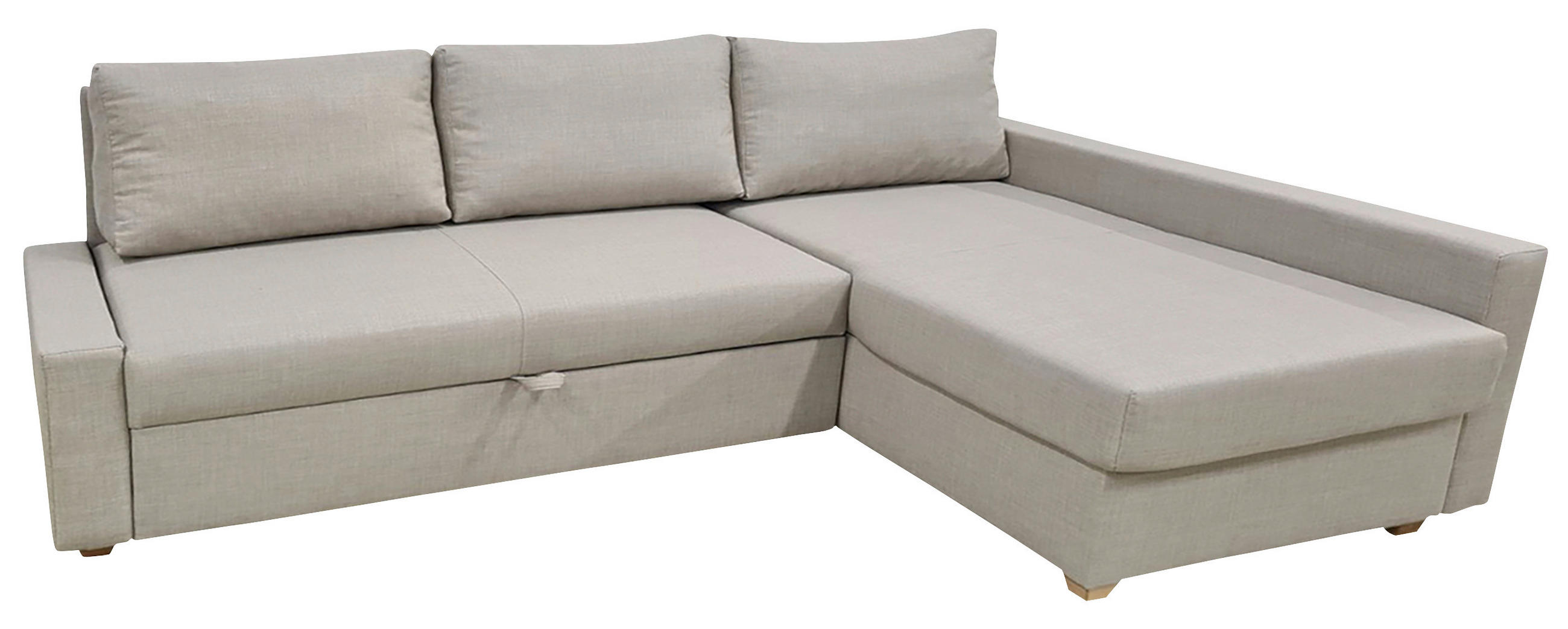 SEDEŽNA GARNITURA, bež  - barve hrasta/bež, Moderno, tekstil/les (230/155cm) - Ti'me