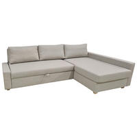 SEDEŽNA GARNITURA, bež  - barve hrasta/bež, Moderno, tekstil/les (230/155cm) - Ti'me
