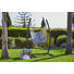 HÄNGESESSEL - Blau/Anthrazit, Design, Textil/Metall (140/185/108cm) - Ambia Garden HÄNGESESSEL - Blau/Anthrazit, Design, Textil/Metall (140/185/108cm) - Ambia Garden