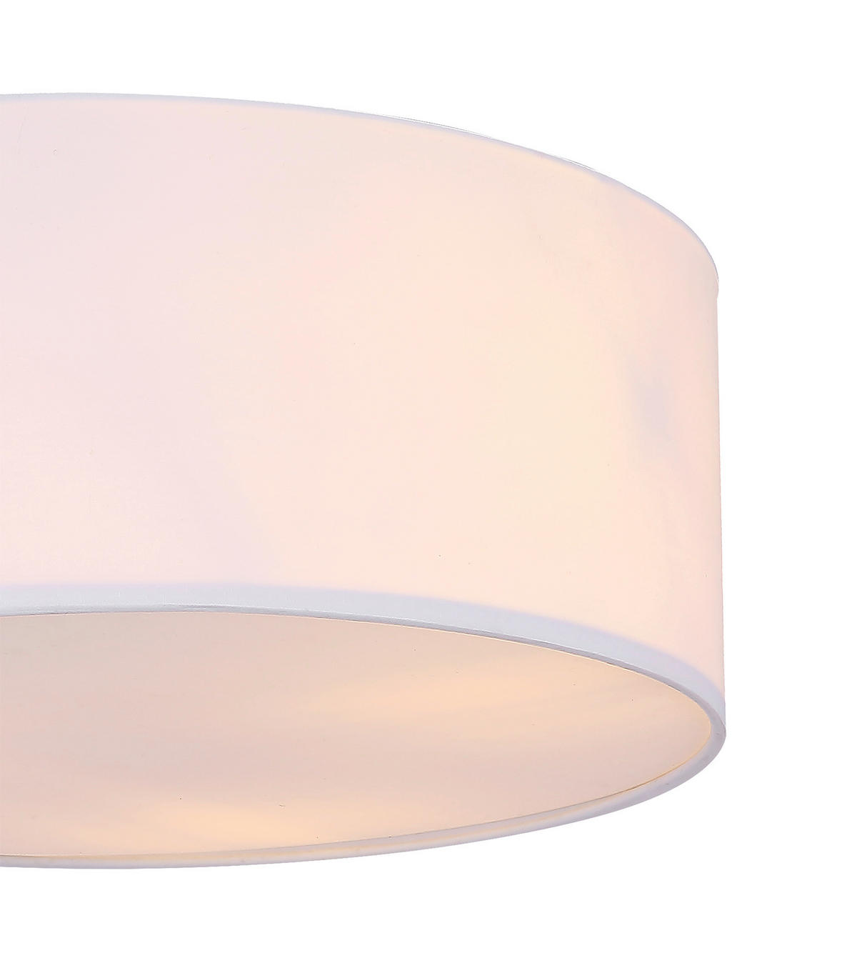 DECKENLEUCHTE  40/16,5 cm    - Weiss/Opal, Konventionell, Kunststoff/Textil (40/16,5cm)