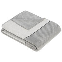 DEKORATIVNA ODEJA 150/200 cm siva, bela  - siva/bela, Konvencionalno, tekstil (150/200cm) - Ibena
