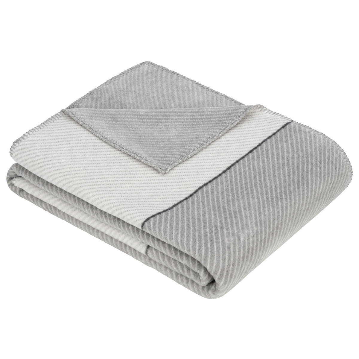 DEKORATIVNA ODEJA 150/200 cm siva, bela  - siva/bela, Konvencionalno, tekstil (150/200cm) - Ibena