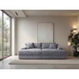 BIGSOFA Cord Dunkelgrau  - Dunkelgrau/Schwarz, MODERN, Kunststoff/Textil (234/93/190cm) - Carryhome