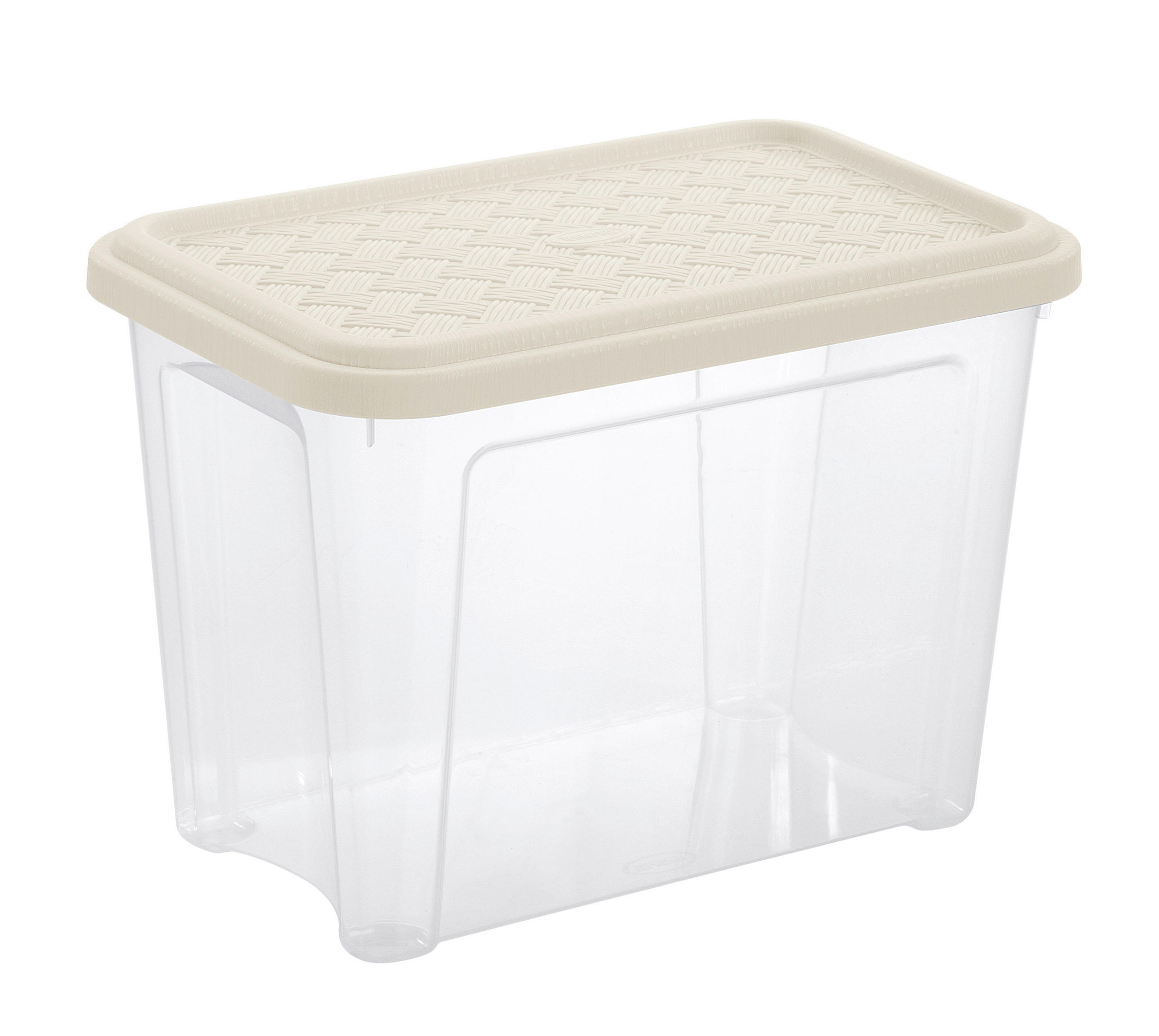 BOX S VÍKEM 4,6l l - světle hnědá, Basics, plast (26.2/17/18.8cm)