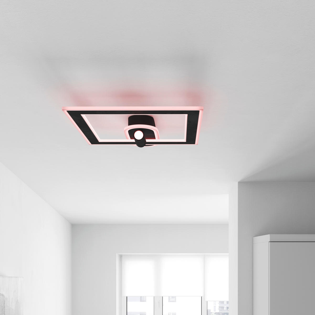 NÁSTENNÉ LED SVIETIDLO, 45/50/10 cm - čierna, Trend, kov/plast (45/50/10cm) - Novel