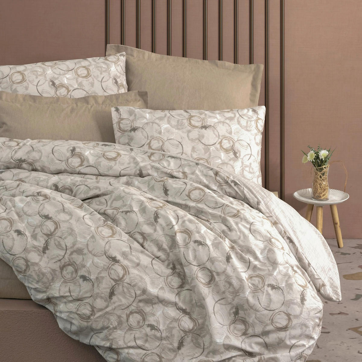 BETTWÄSCHE 155/220 cm  - Beige, Basics, Textil (155/220cm)