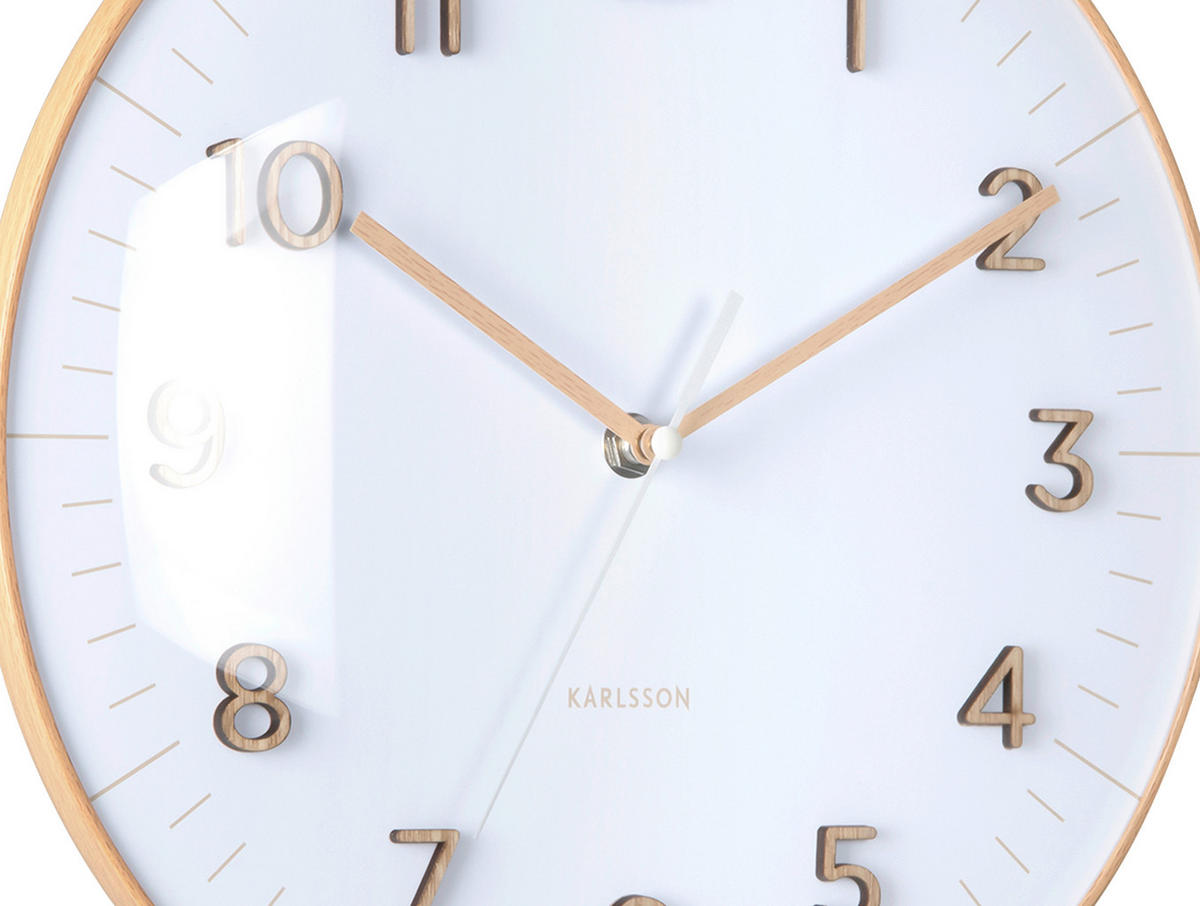 WANDUHR Esencia Weiß  - Weiß, Basics, Kunststoff (30cm) - Karlsson