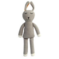 PLÜSSÁLLATFIGURA  - szürke, Basics, textil (12/35cm) - Avelia