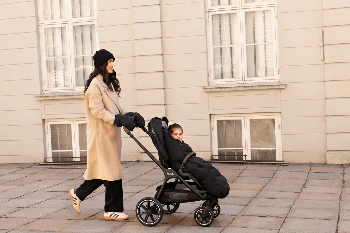 KINDERWAGENSET  TRIV lx Caviar  Caviar  - Schwarz, Basics, Kunststoff/Metall (96/58/109cm) - Nuna