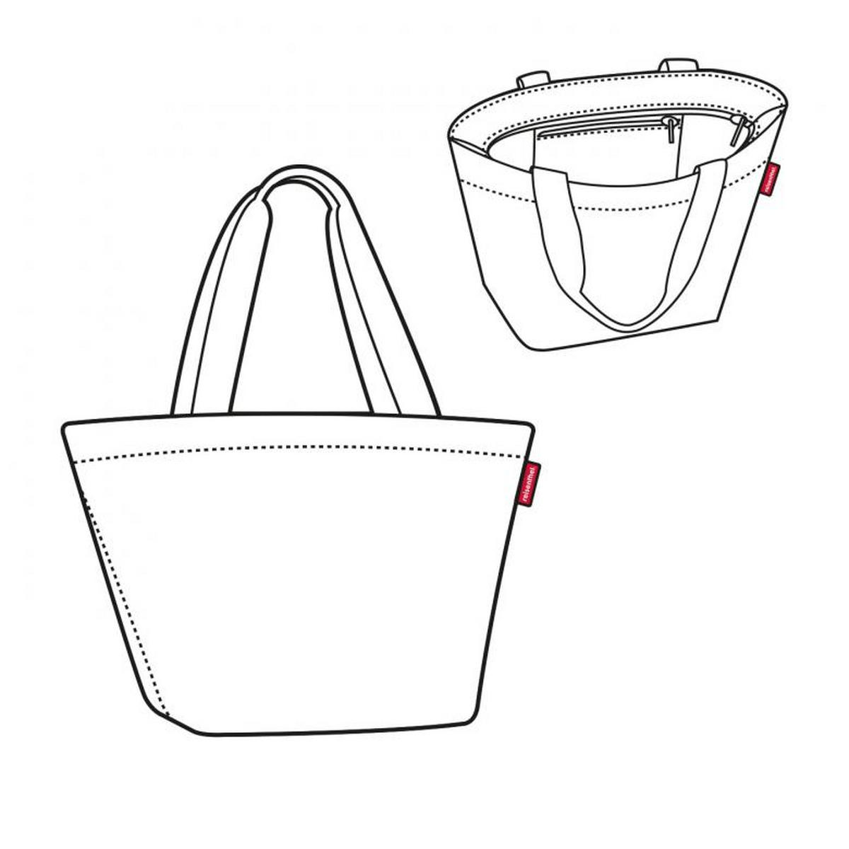 SHOPPER M SCHWARZ  - Schwarz, Basics, Textil (51/30,5/26cm) - Reisenthel