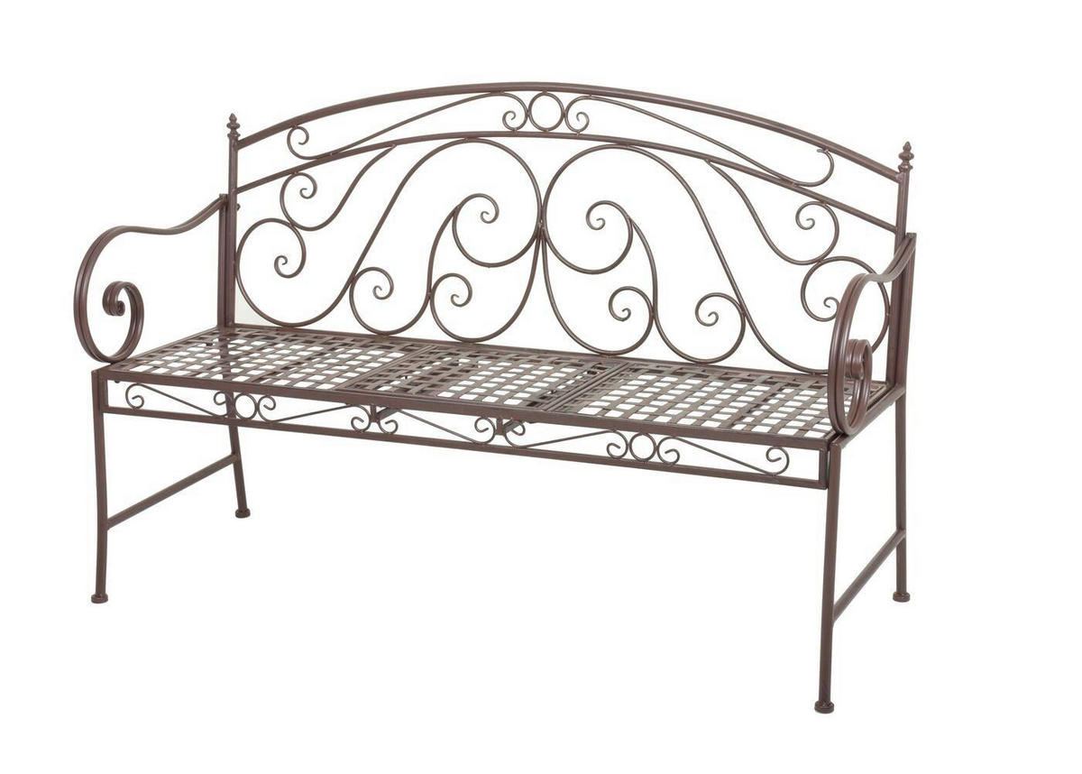 GARTENBANK 53/94,5/147 cm  in Braun  - Braun, Basics, Metall (53/94,5/147cm) - Gardenson