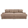 BIGSOFA Cord Hellbraun  - Hellbraun/Schwarz, MODERN, Kunststoff/Textil (230/85/190cm) - Carryhome