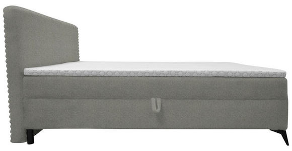 BOXBETT 140/200 cm in Hellgrau - Hellgrau/Schwarz, Design, Holz/Holzwerkstoff (140/200cm) - Xora