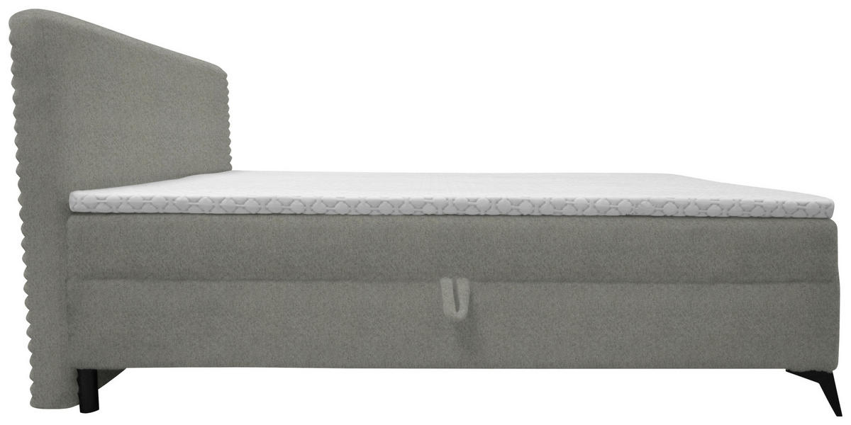 BOXBETT 160/200 cm  in Hellgrau  - Hellgrau/Schwarz, Design, Holz/Holzwerkstoff (160/200cm) - Xora
