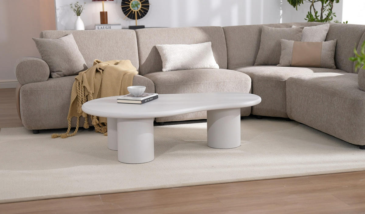 COUCHTISCH 120/70/35 cm Freiform Beige  - Beige, Design, Holzwerkstoff (120/70/35cm) - MID.YOU