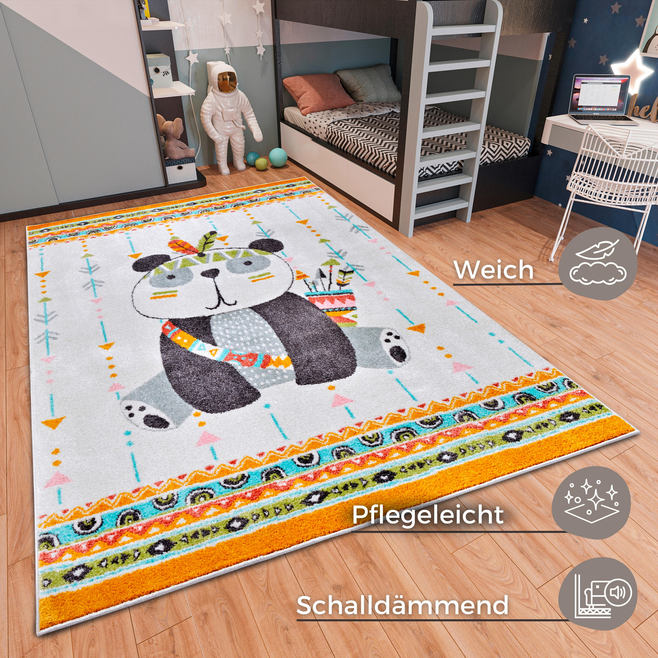 KINDERTEPPICH 120/170 cm Adventures  - Multicolor/Creme, Design, Kunststoff (120/170cm) - Ben'n'jen