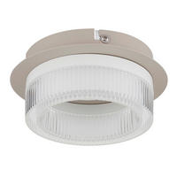 LED-DECKENLEUCHTE 16/7 cm   - Sandfarben/Transparent, Design, Kunststoff/Metall (16/7cm) - Globo