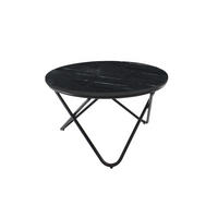 COUCHTISCH in Metall, Stein 80/46/80 cm  - Schwarz, Design, Stein/Metall (80/46/80cm) - MID.YOU