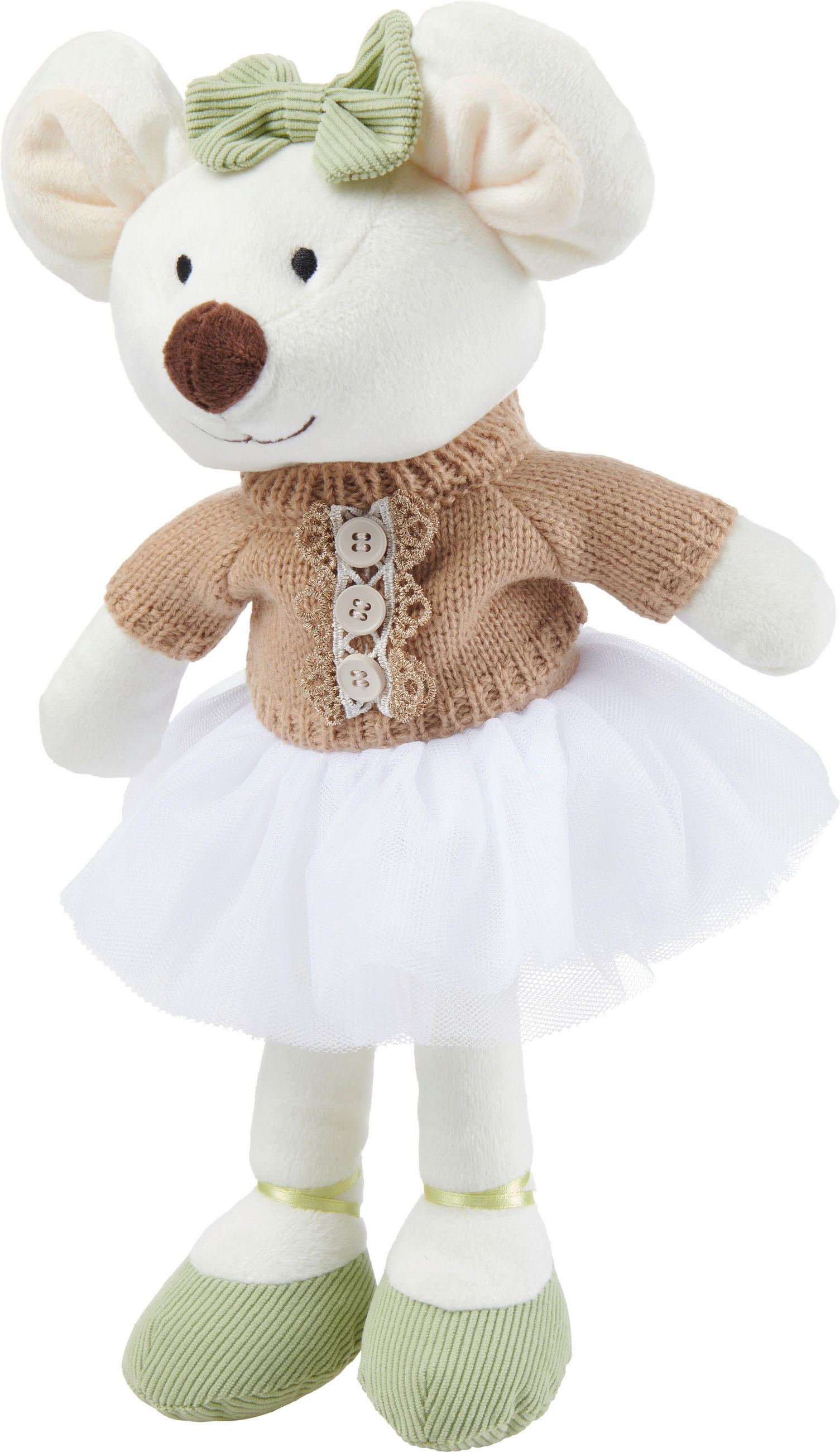 PLIŠANA FIGURA miš - zelena/bela, Osnovno, tekstil (30cm) - Patinio