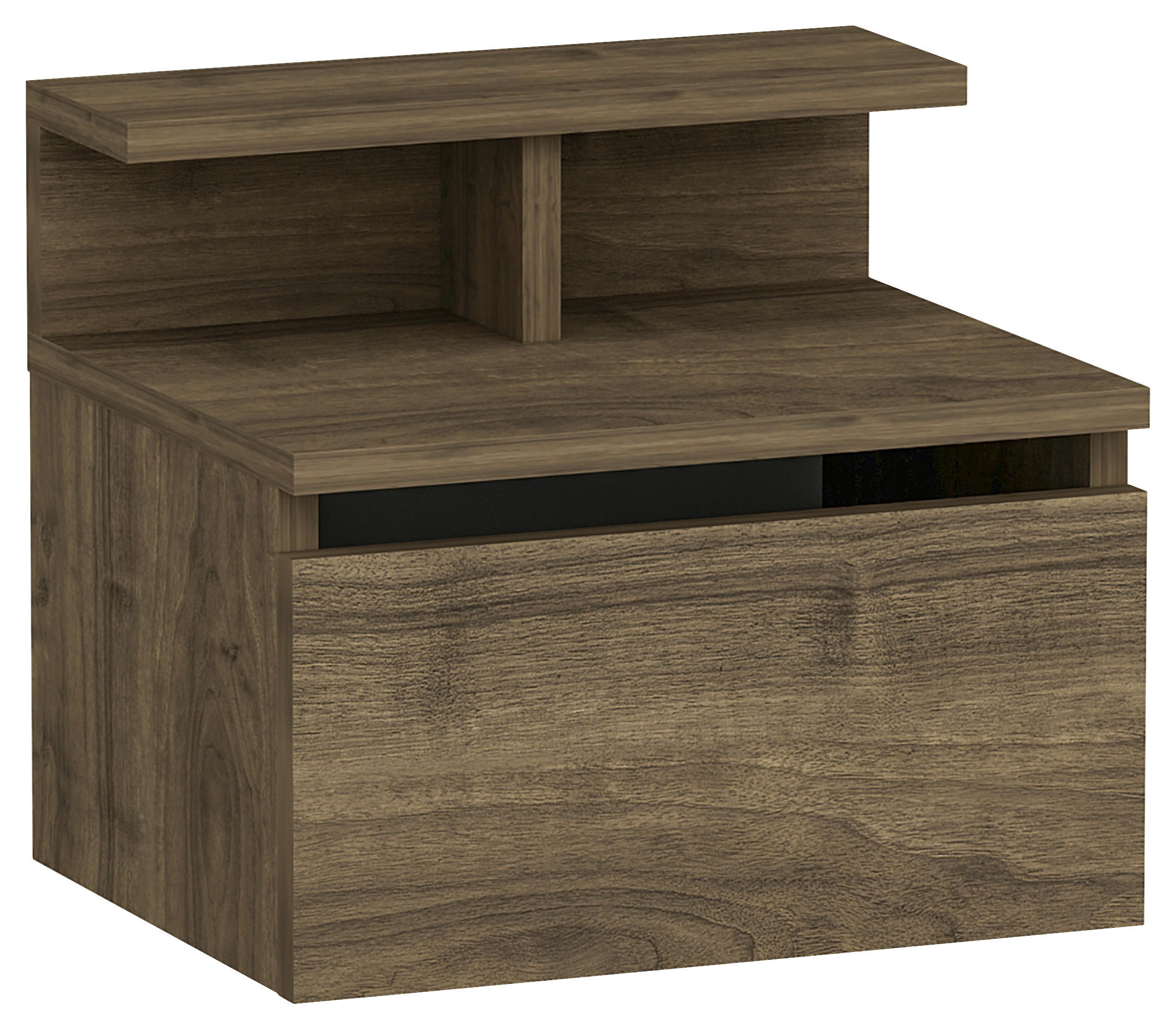 Nachtkästchen Walnuss Dekor H: 35 cm, Hades