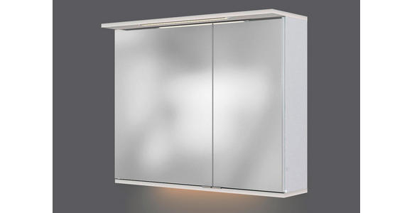 SPIEGELSCHRANK 80/67/20 cm  - Chromfarben/Weiß, KONVENTIONELL, Glas/Holzwerkstoff (80/67/20cm) - Xora