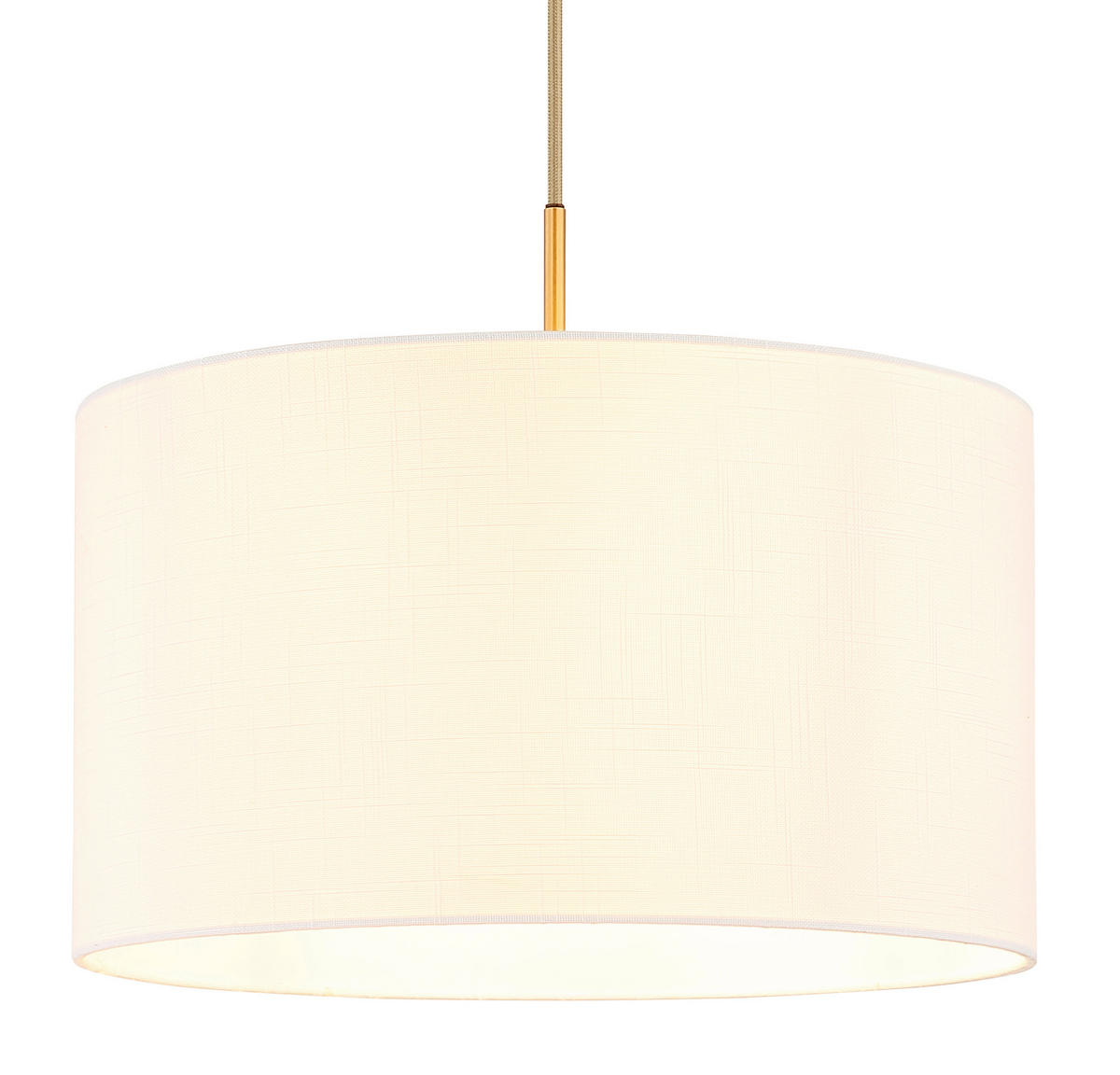 HÄNGELEUCHTE Truett 40/120 cm  - Schwarz/Weiß, Design, Textil/Metall (40/120cm) - Globo