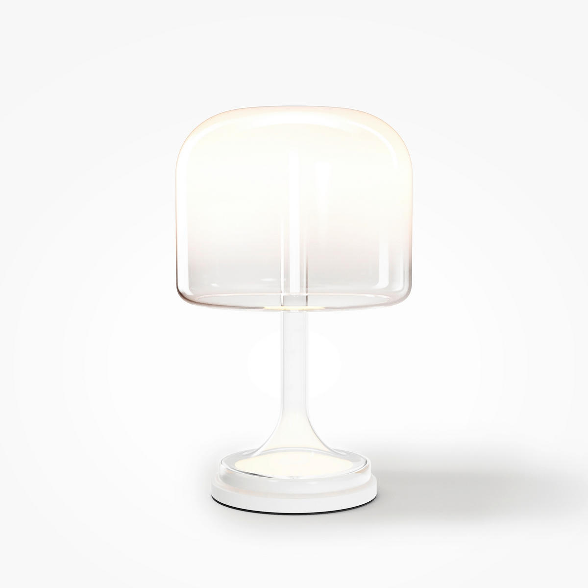LED-TISCHLEUCHTE - Weiß Hochglanz, Design, Glas/Metall (26/42cm) - MAYTONI