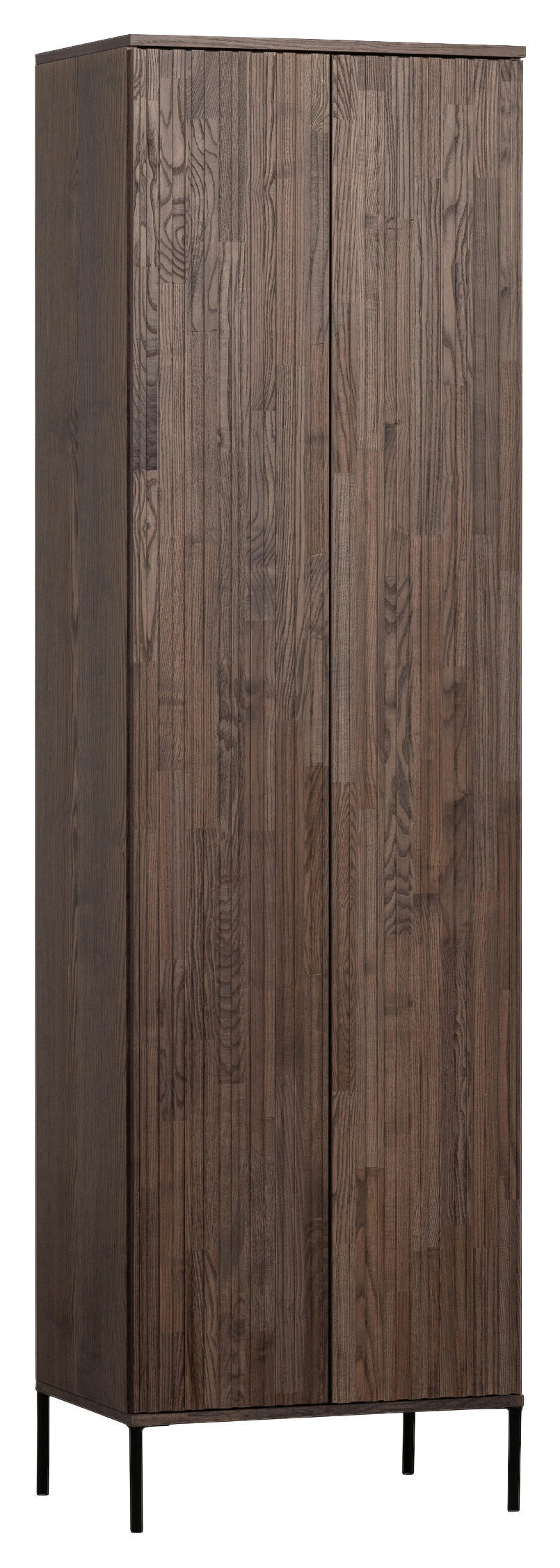 MEHRZWECKSCHRANK 60/210/42 cm  in Eschefarben  - Eschefarben/Schwarz, Design, Holz/Holzwerkstoff (60/210/42cm) - Ambia Home