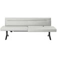 SITZBANK 220/87/70-86 cm  in Creme  - Creme/Schwarz, KONVENTIONELL, Textil/Metall (220/87/70-86cm) - Moderano