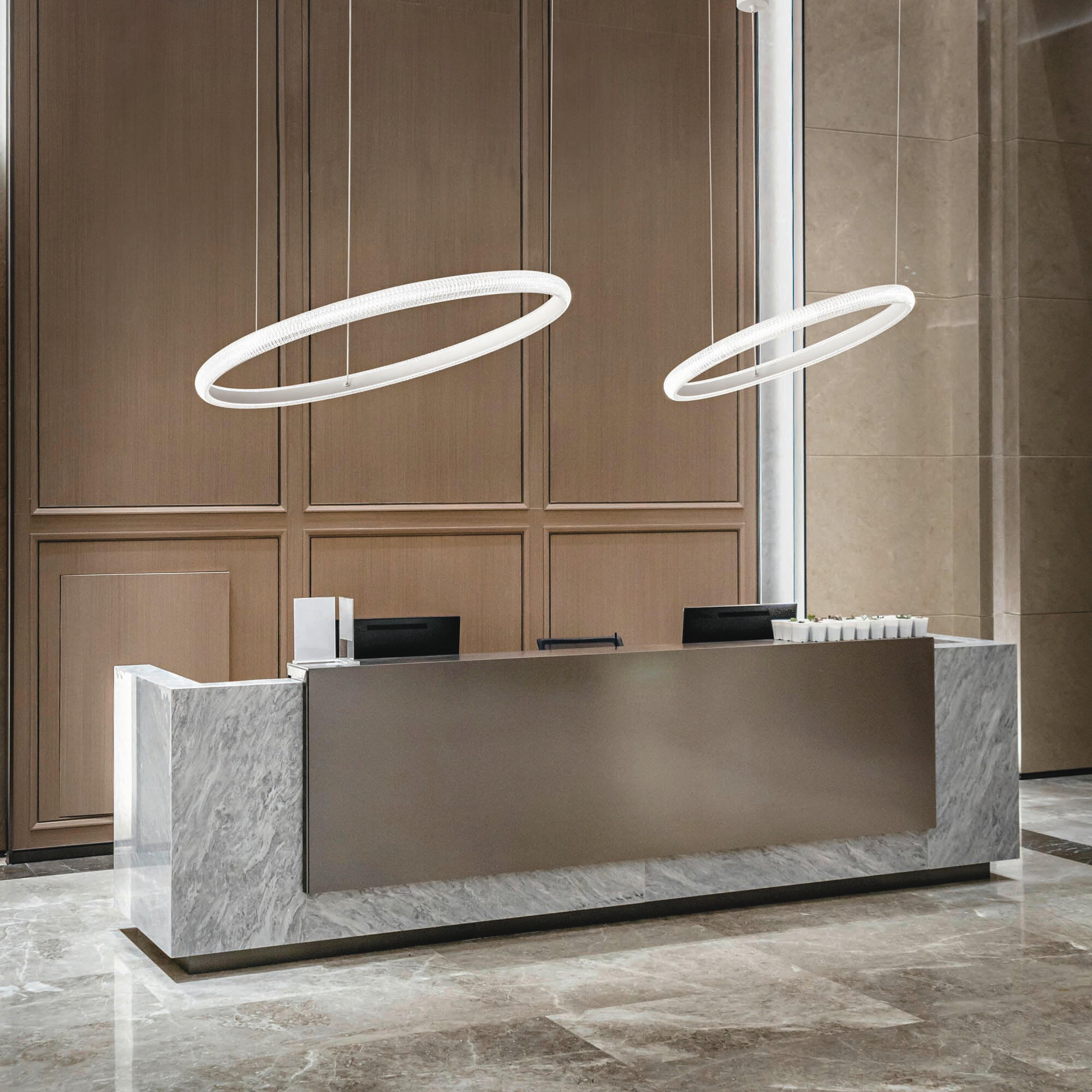 LED-HÄNGELEUCHTE Ideal Lux Miracle 80/222 cm   - Weiß, Design, Metall (80/222cm) - Ideal Lux