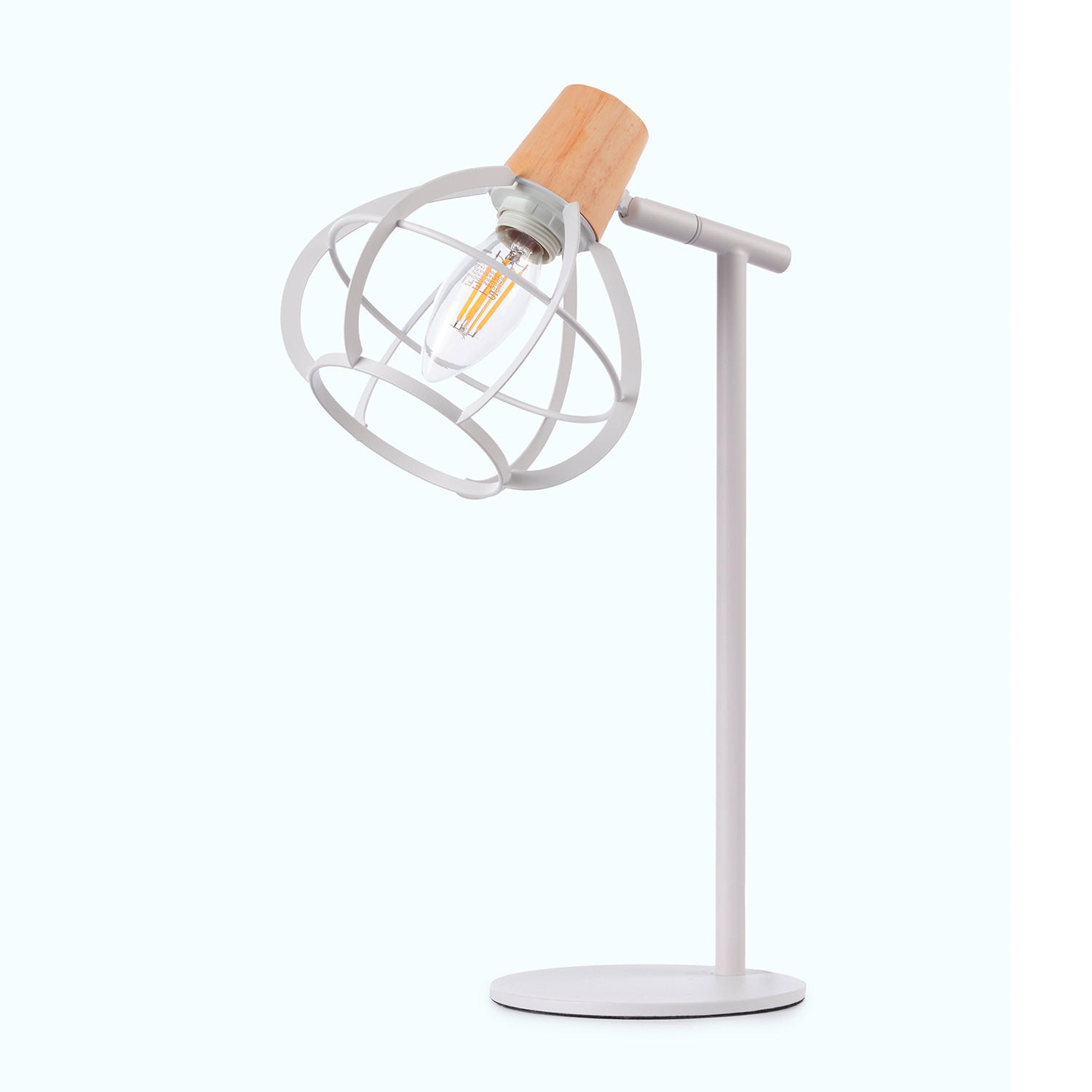 TISCHLEUCHTE 5066 GINGER 48/15/22 cm   - Weiß/Cappuccino, Basics, Kunststoff/Metall (48/15/22cm)