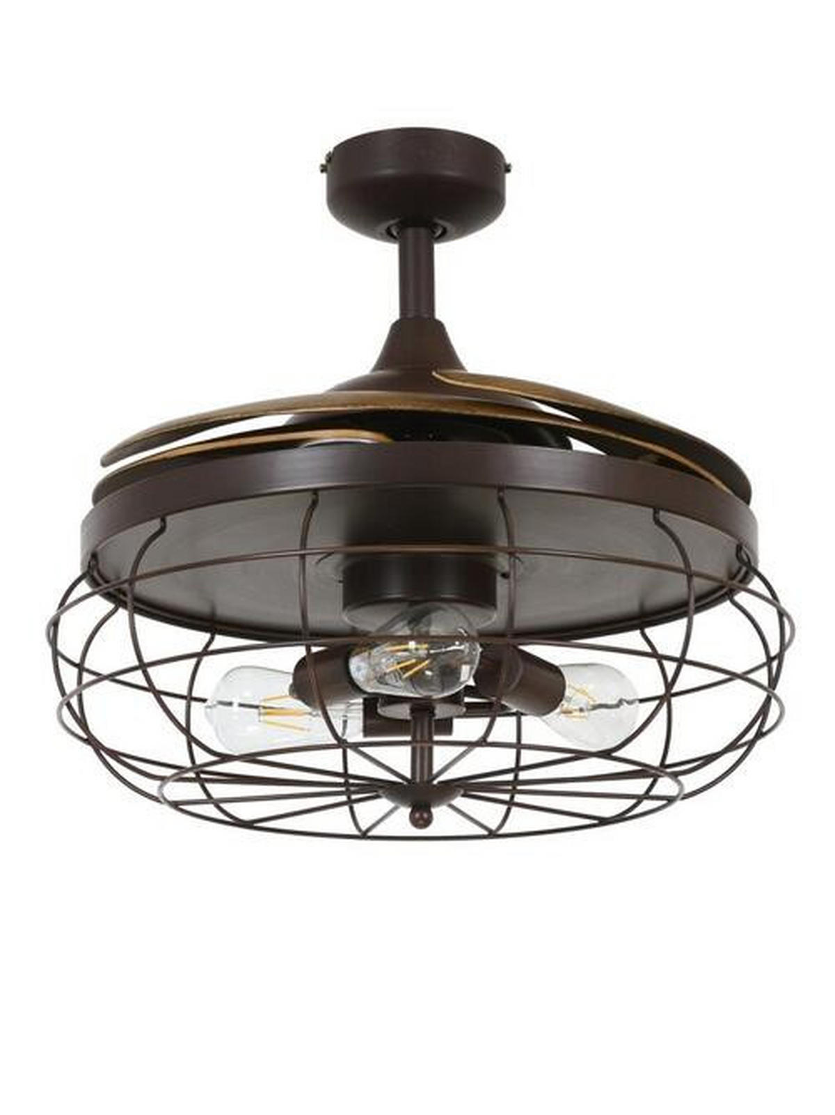 TAKFLÄKT FANAWAY INDUSTRI 122/50 cm  - bronsfärgad/valnötsfärgad, Design, metall/plast (122/50cm) - P & B