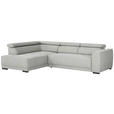 ECKSOFA Grau Struktur  - Schwarz/Grau, Design, Kunststoff/Textil (205/284cm) - Xora