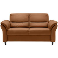 3-SITZER-SOFA in Lederlook Cognac  - Cognac/Schwarz, MODERN, Holz/Textil (192/90/89cm) - Livetastic