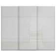 SCHWEBETÜRENSCHRANK 301/223/68 cm 3-türig Weiß  - Alufarben/Weiß, KONVENTIONELL, Glas/Holzwerkstoff (301/223/68cm) - Novel