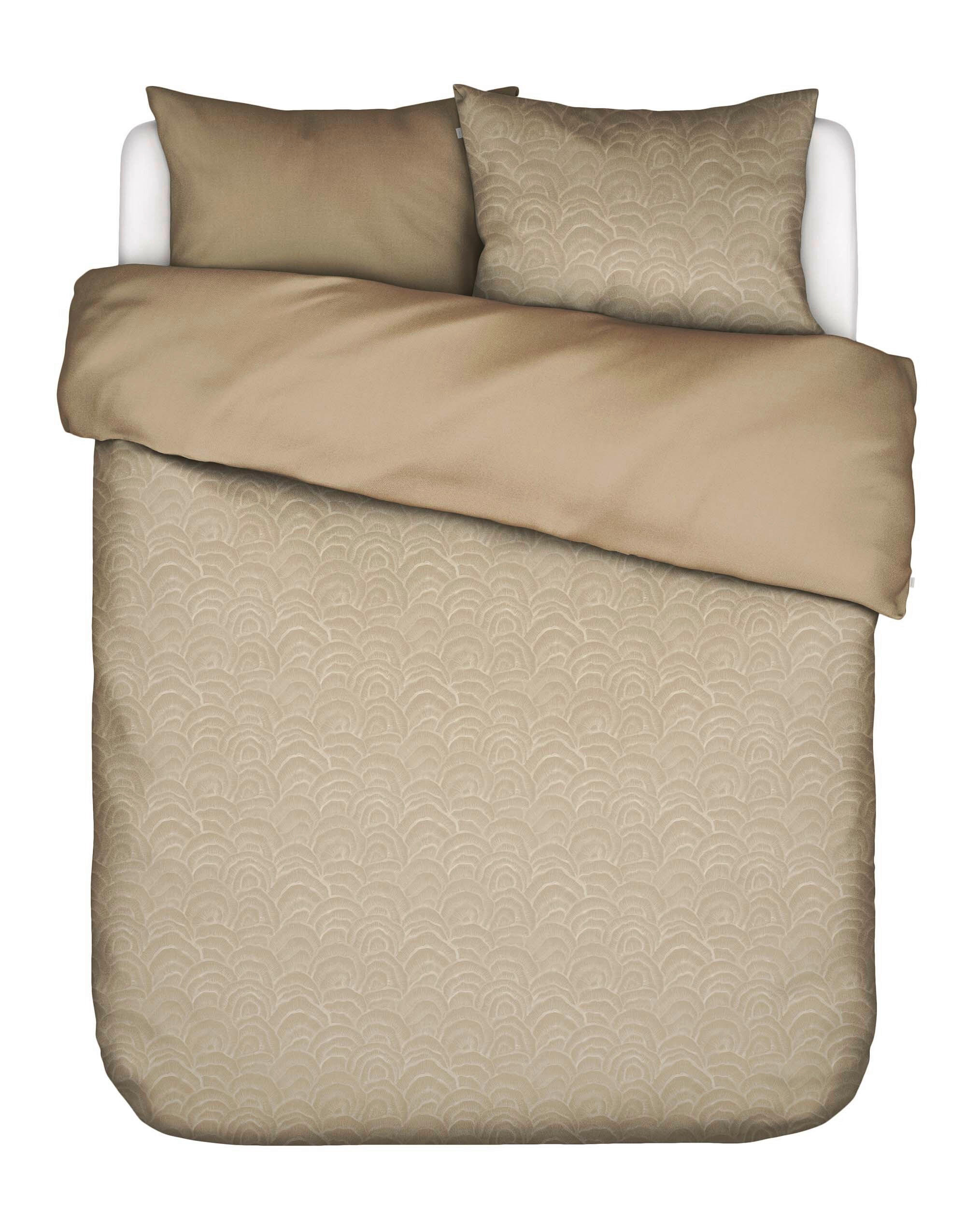POSTELJNINA RAYE 200/200 cm saten zlatorjava  - zlatorjava, Konvencionalno, tekstil (200/200cm) - Essenza