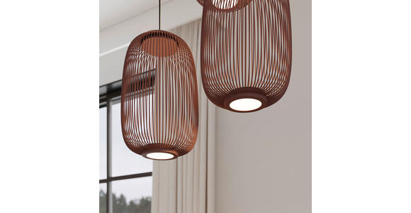 LED-HÄNGELEUCHTE Cage 40/50-150 cm  - Kupferfarben, Design, Kunststoff/Metall (40/50-150cm) - Dieter Knoll