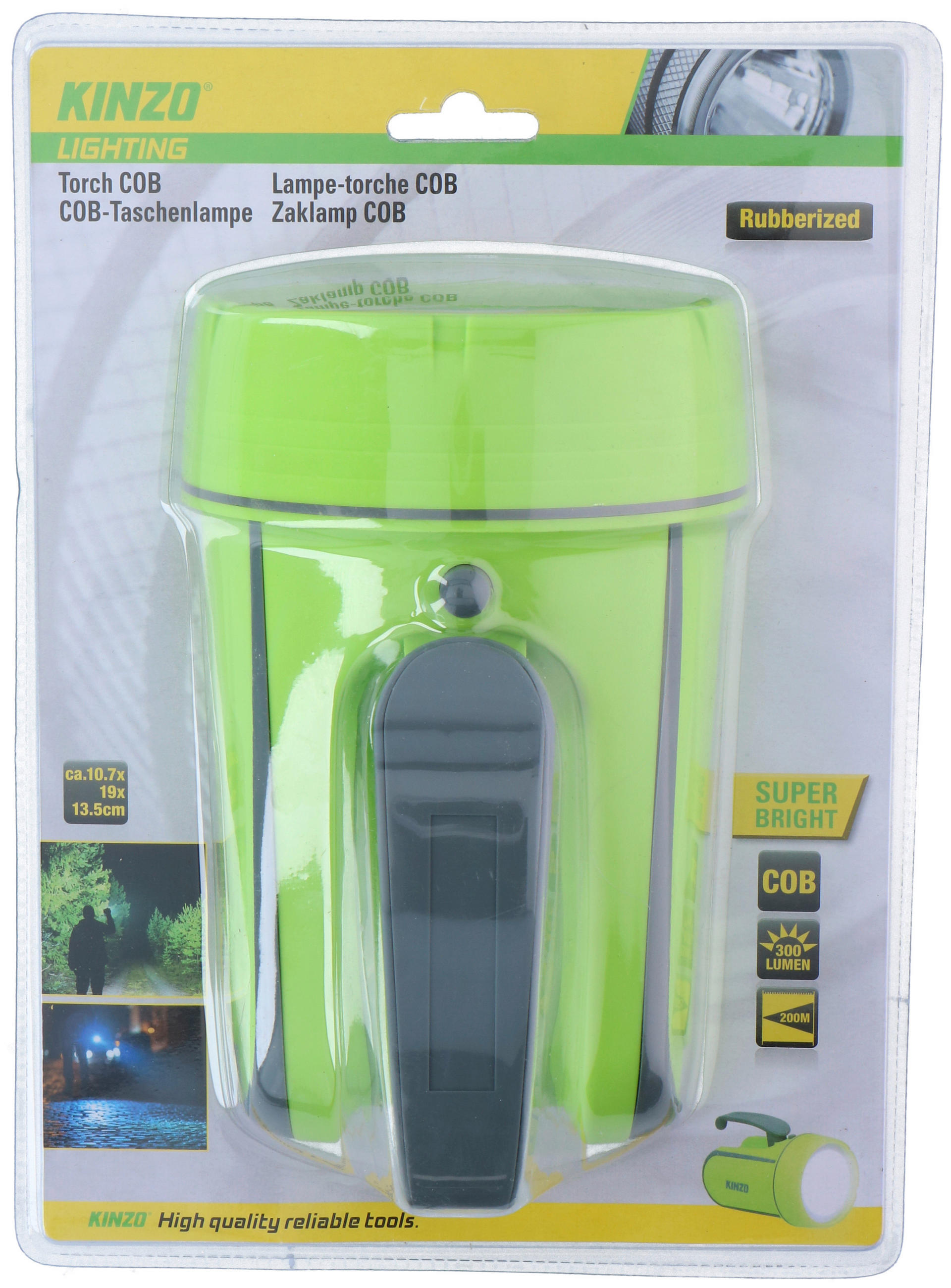 Taschenlampe Kinzo 300lm Leuchtweite 250m, Handgriff