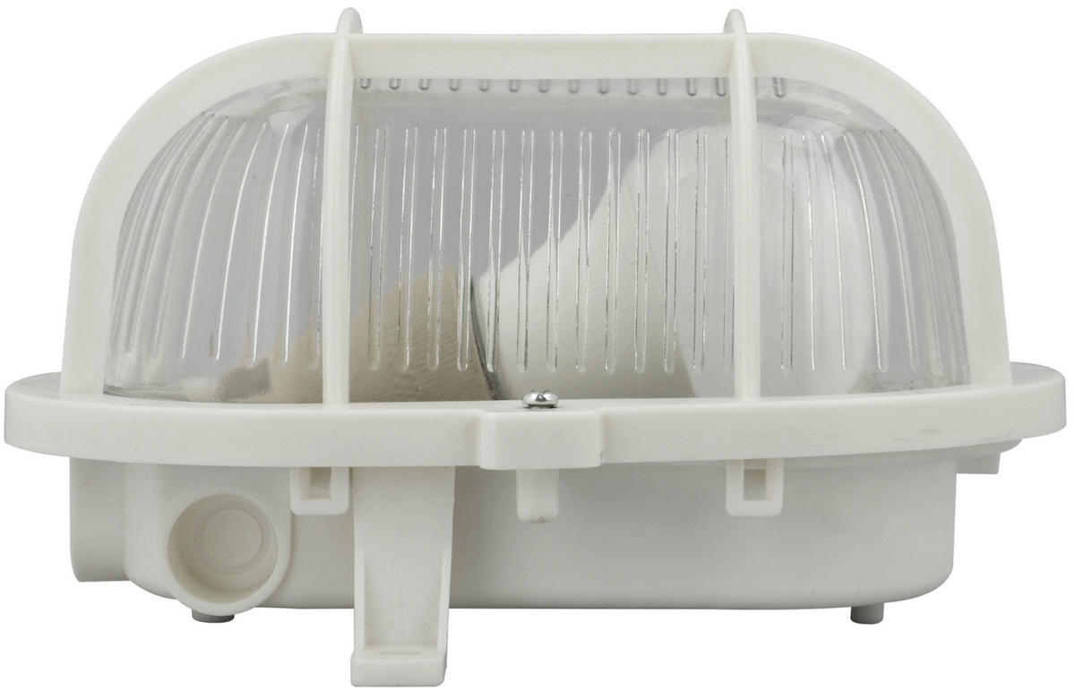 AUßENWANDLEUCHTE 18,5/12,5/11 cm  - Weiß, Basics, Glas/Kunststoff (18,5/12,5/11cm)