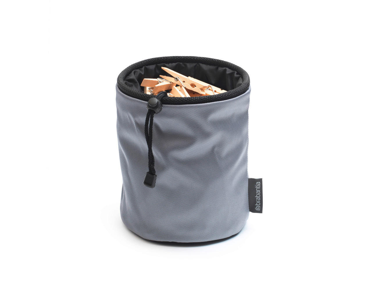 WÄSCHEKLAMMERNBEUTEL  - Schwarz/Grau, Basics, Textil (17.5/28/18cm) - Brabantia