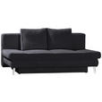 SCHLAFSOFA  in Cord Dunkelgrau  - Chromfarben/Dunkelgrau, Design, Textil/Metall (200/85/90cm) - Xora